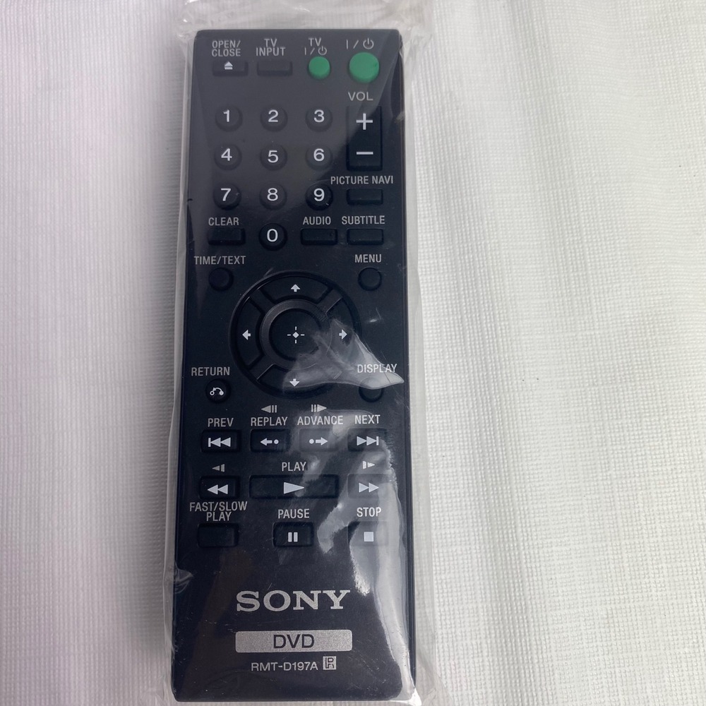 Sony RMT-D197A DVD Player Remote Control Black OEM Replacement Genuine IR